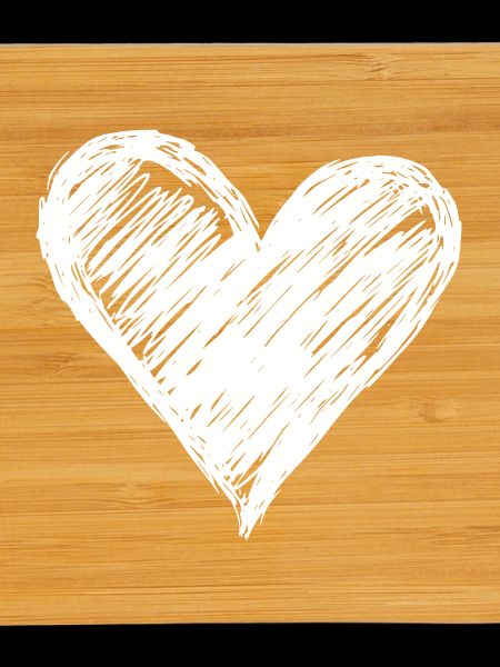 Hand-drawn heart with sketch style