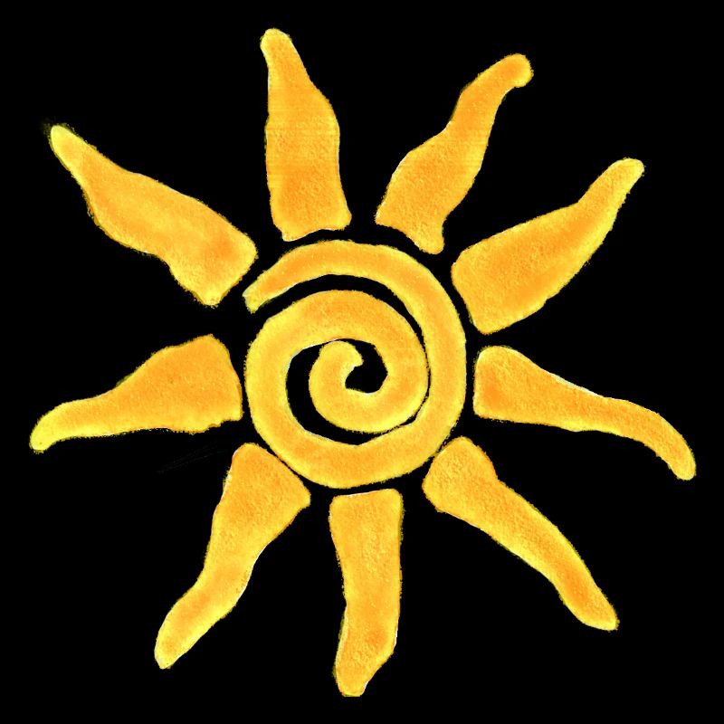 Illustration d’icône de soleil à l’aquarelle