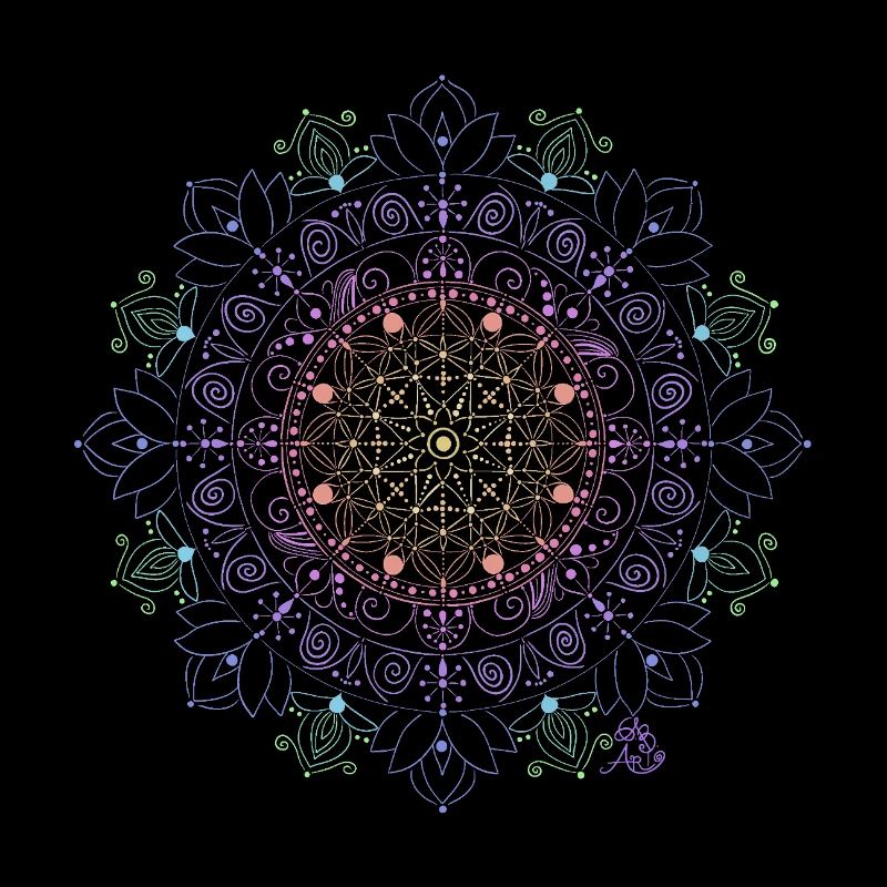 Leuchtendes Mandala Muster