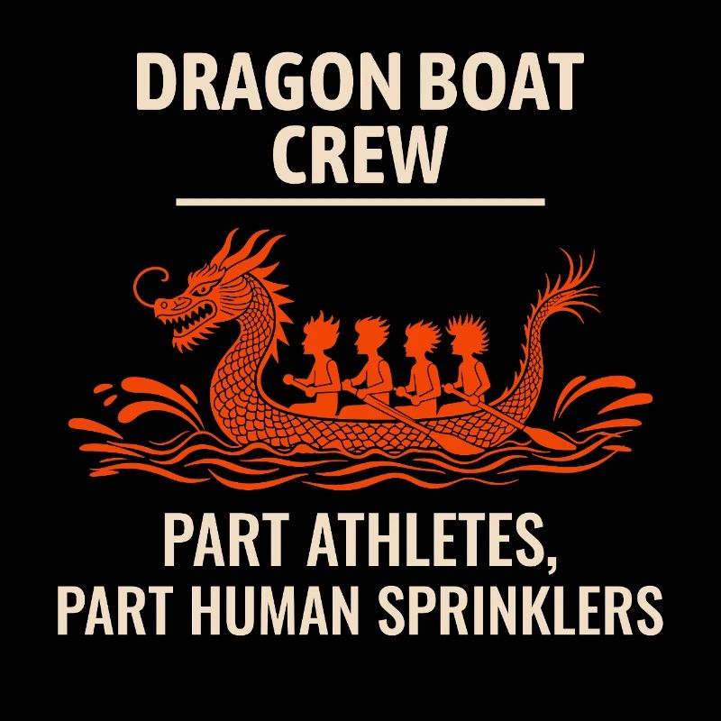 Drachenboot Crew Athleten Sprinkler
