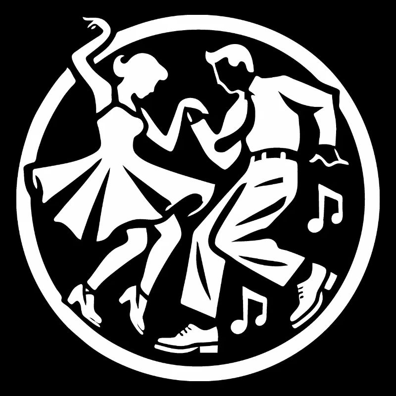 Rock 'n' Roll Silhouette Design