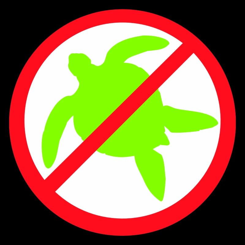 No Water Turtle Forbidden Shield Zone Against