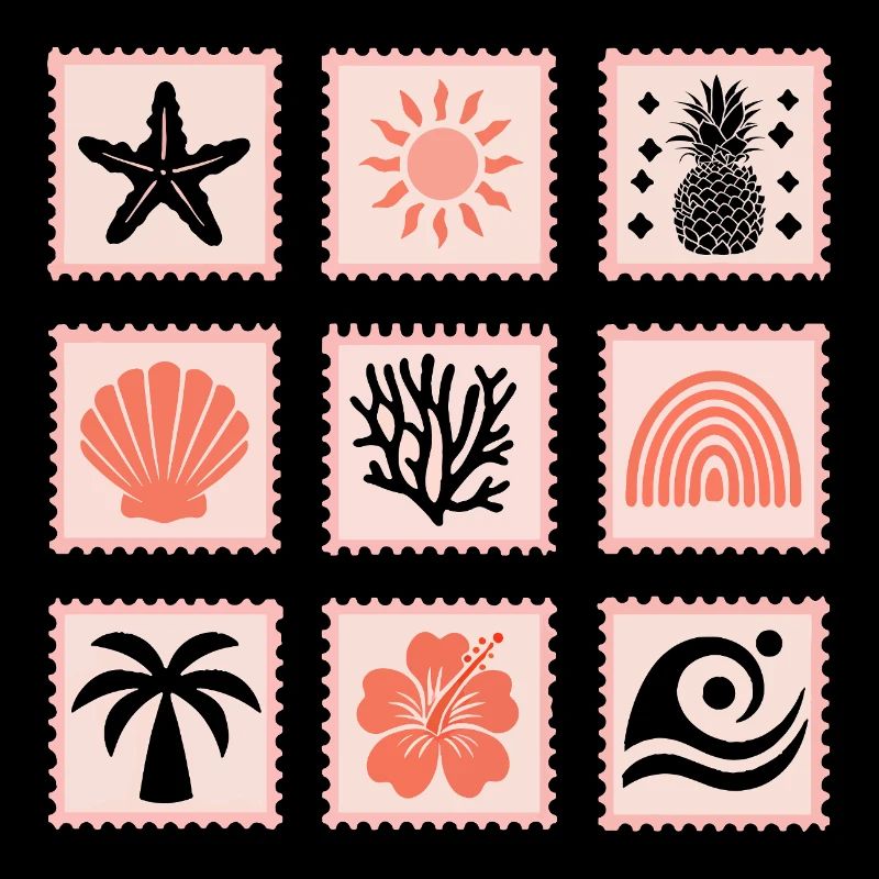 Natur Briefmarken Collage