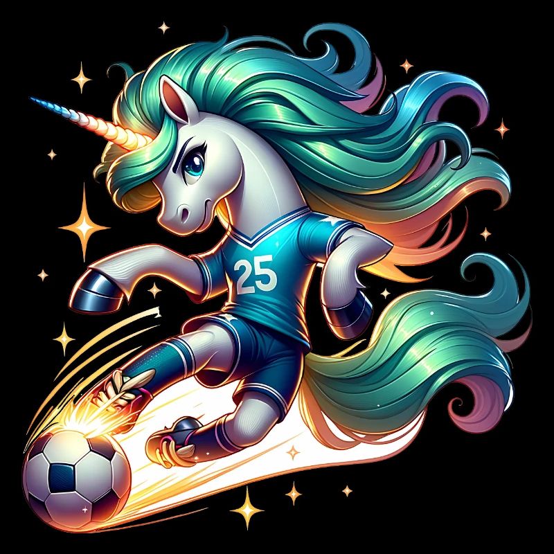 Unicorn Soccer Player 25 Magic Kick