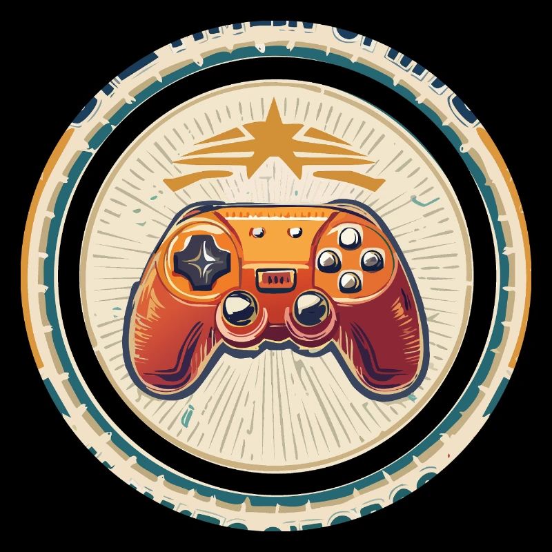 Retro Spielcontroller Abzeichen