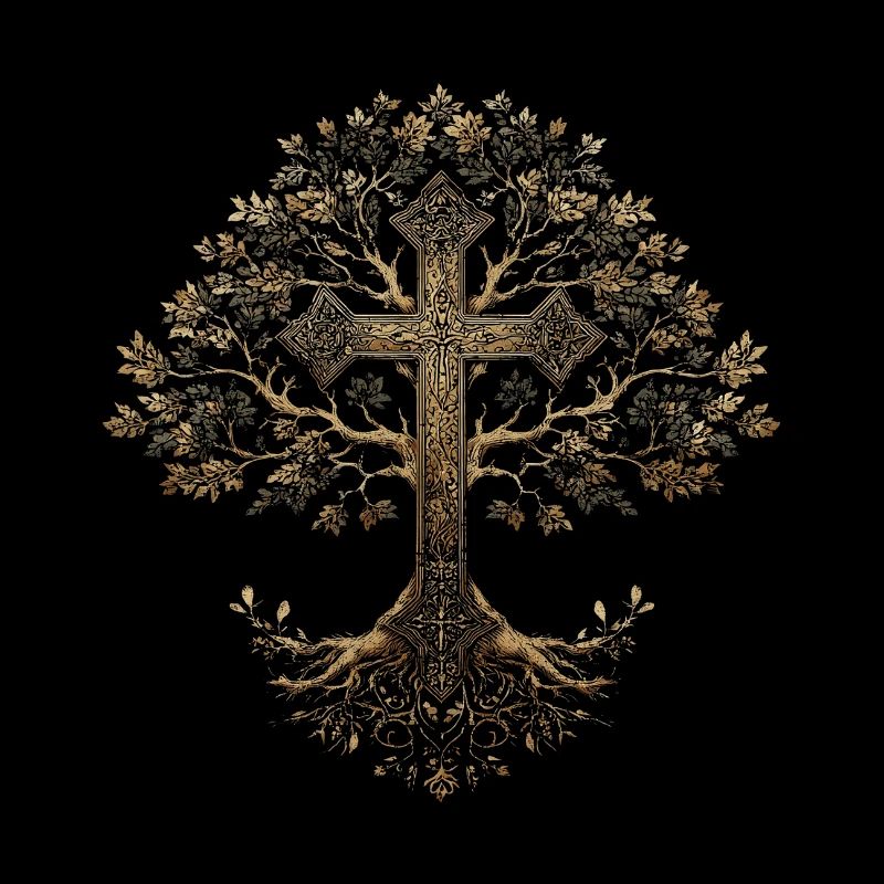 Croix Chrétienne Arbre Foi