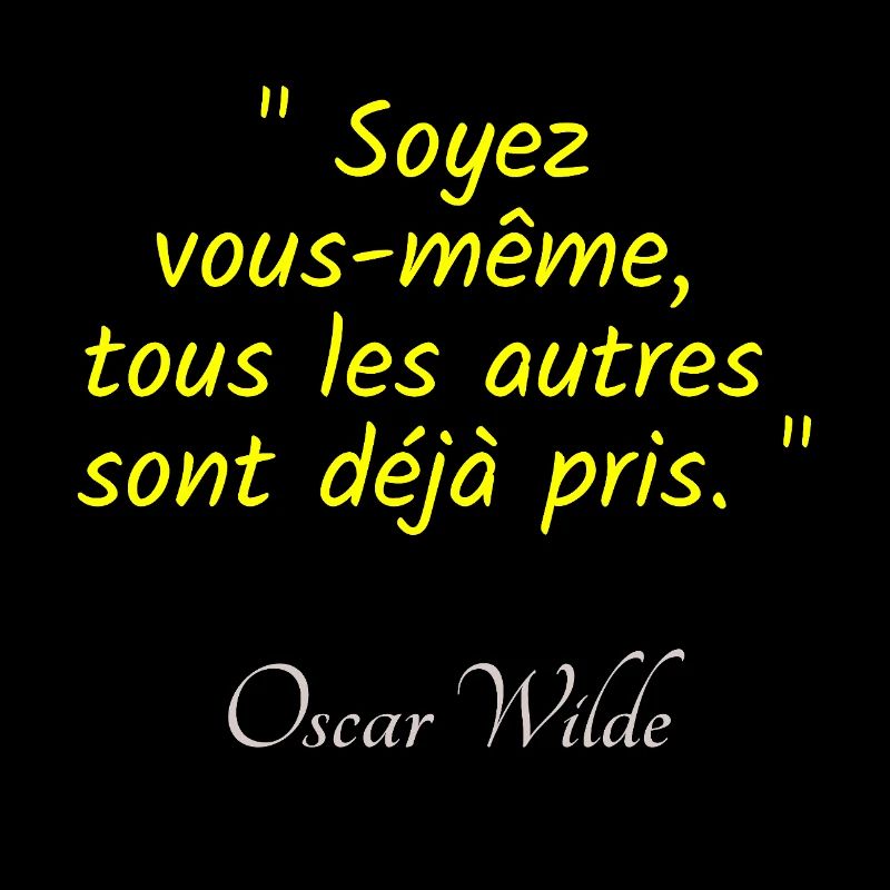 Soyez vous même-tous les autres sont déjà pris 