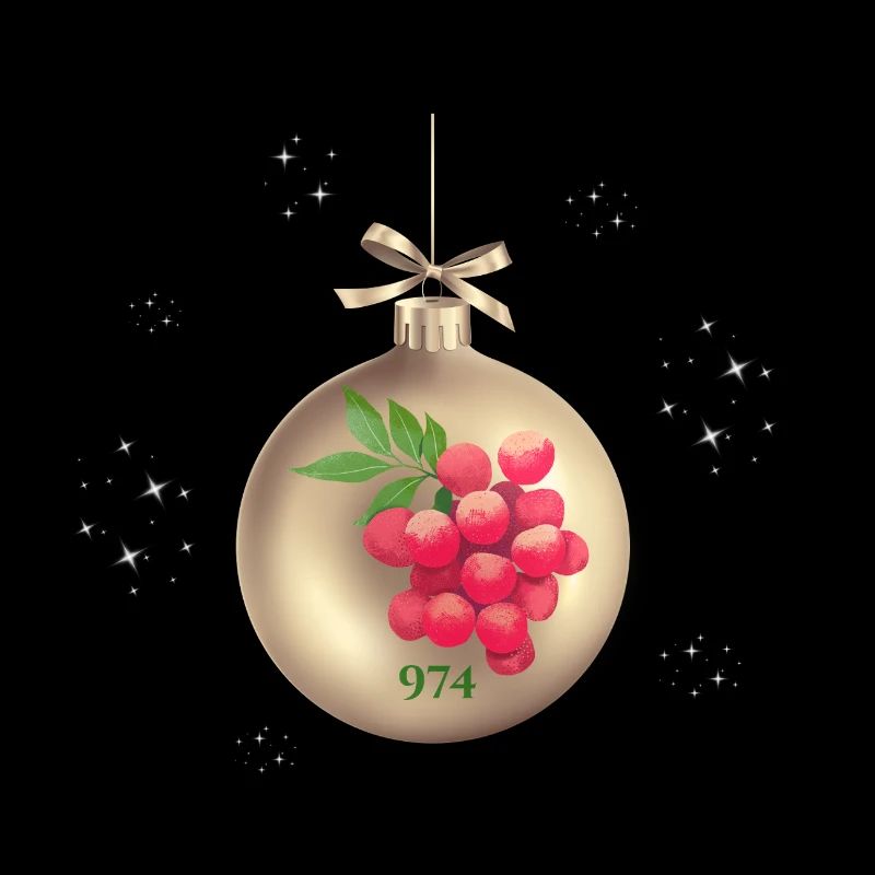 Weihnachtskugel 974 Gold Litschis