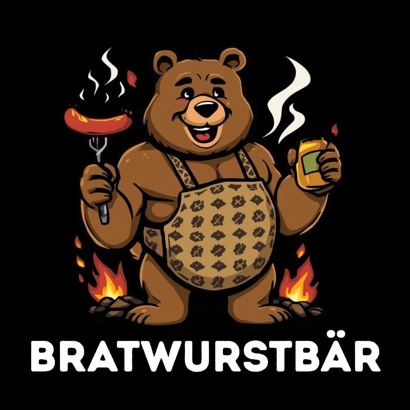 Bratwurst Bear Barbecue Gift Gift Idea