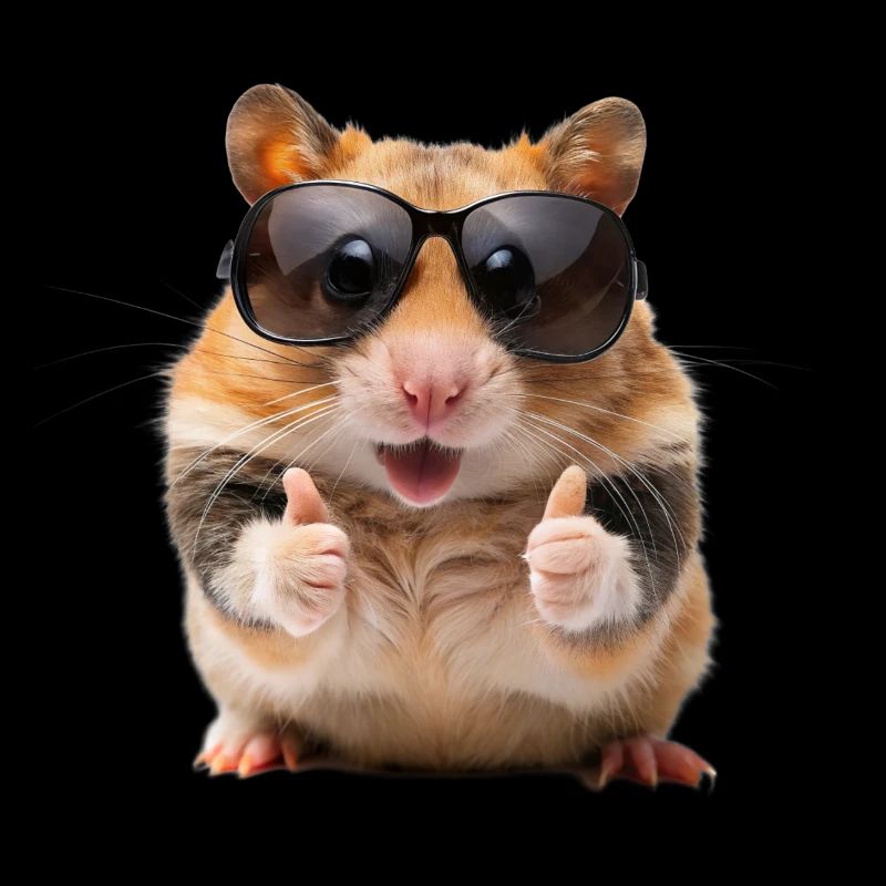 Lustiger Hamster der eine Sonnenbrille Trägt