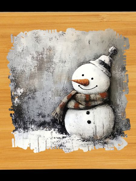 Winter snowman with scarf