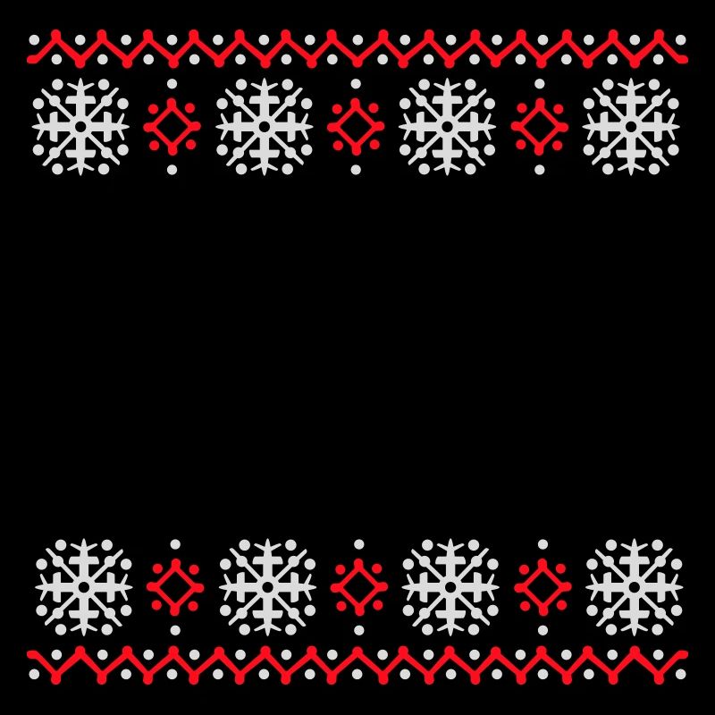 Ugly Sweater Christmas Pattern Snowflakes Cool
