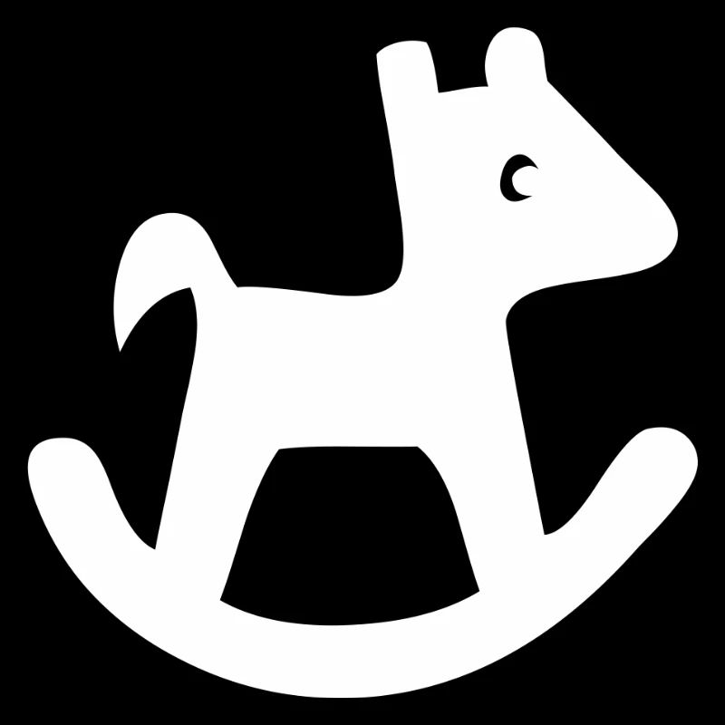 Silhouette de cheval à bascule