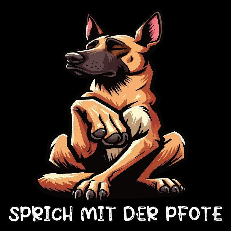 Sprich mit der Pfote Malinois Schäferhund Hütehund