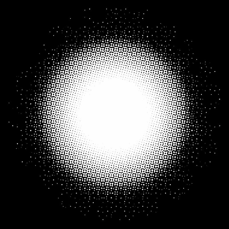 Light Illusion Moon Point Grid Design Circle Round