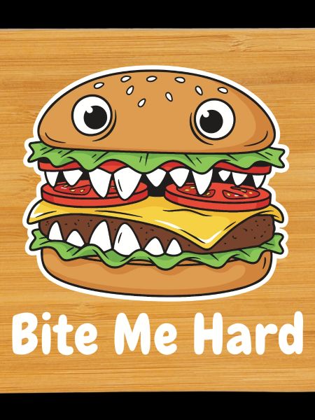 Me Hard Cartoon Burger