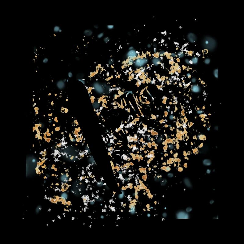 Snowboarder Éclaboussé Bleu Beige