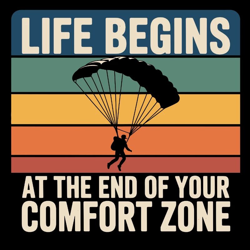 La vie commence dans sa zone de confort en parachutisme