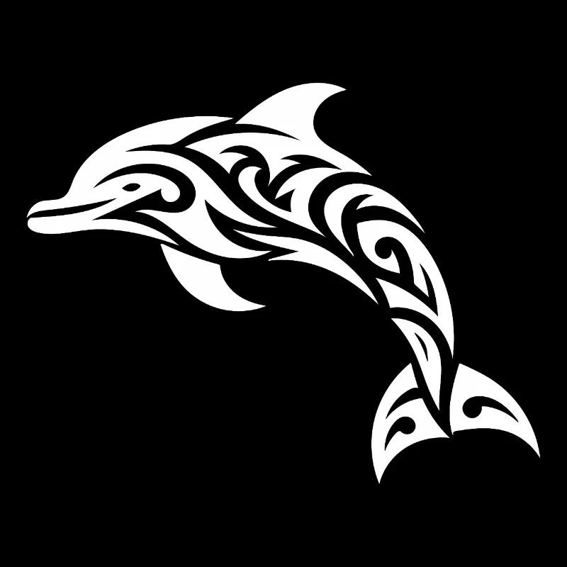 Jumping Tribal Tattoo Bottlenose dolphin dolphin