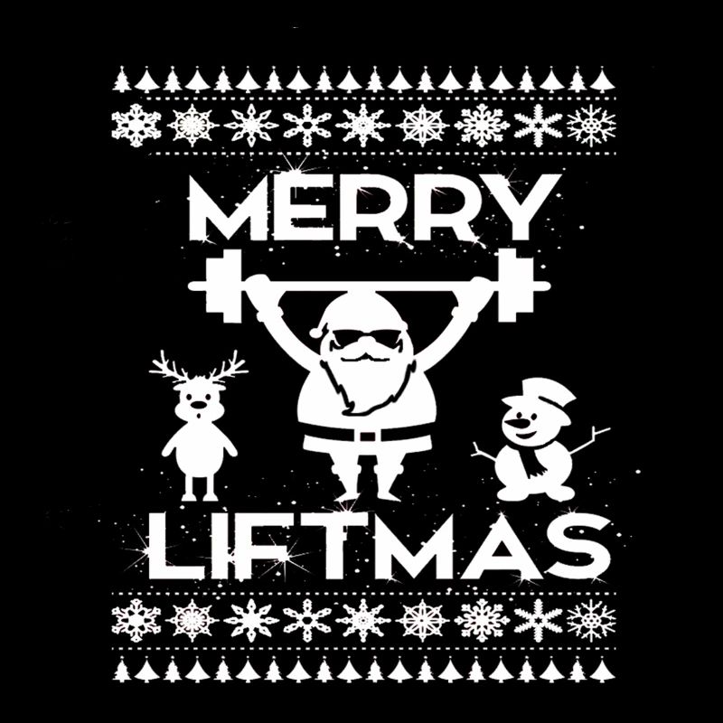 Weihnachtskraft Santa hebt Gewichte