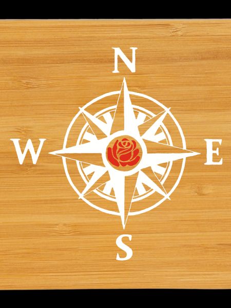 Compass Rose and Nature (White)