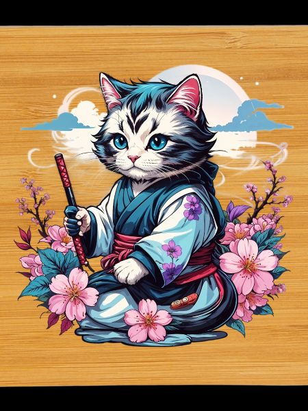Japanese Kawaii Ninja Cat