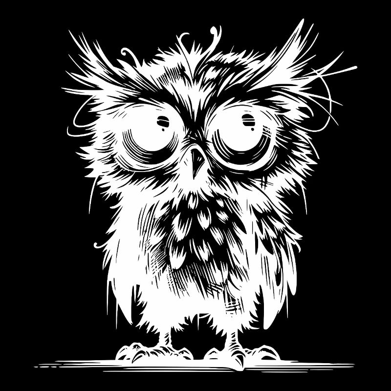 Müde Eulen Wächter des Waldes