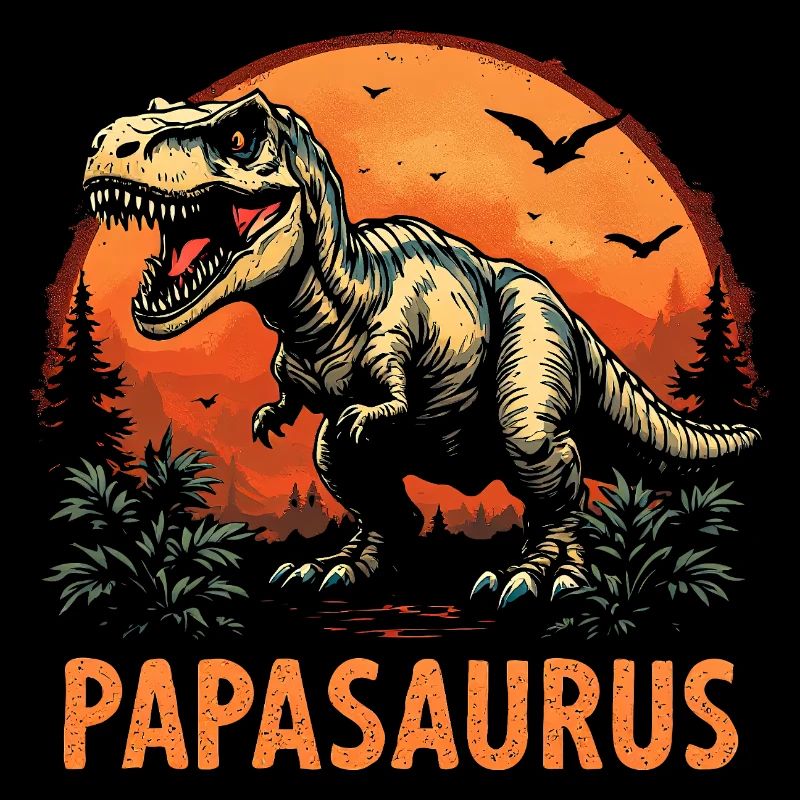Papasaurus Best Dad Strong Dad Gift