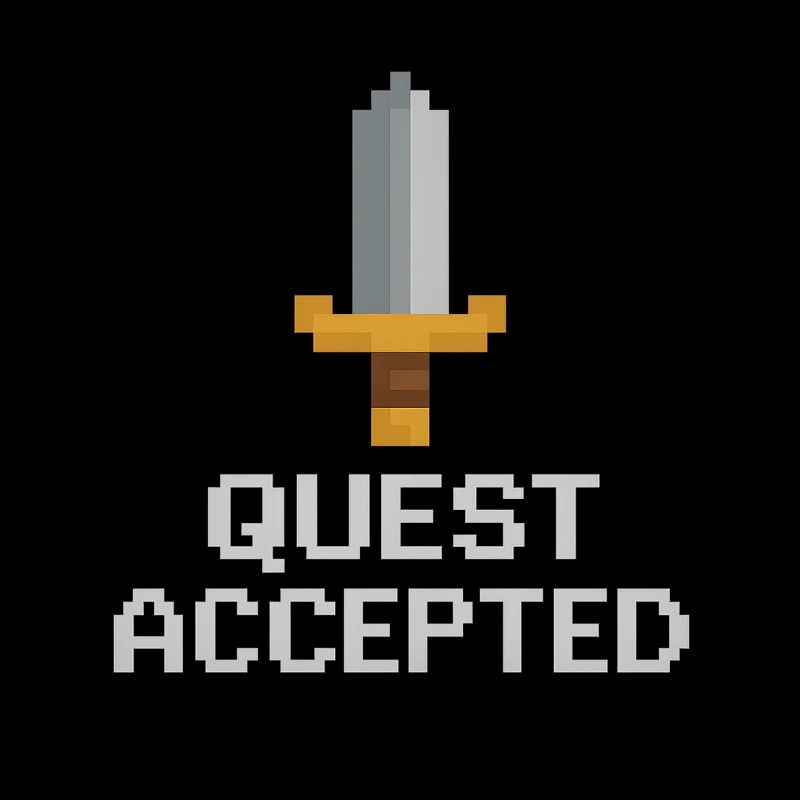 Quest Accepted Pixel Sword