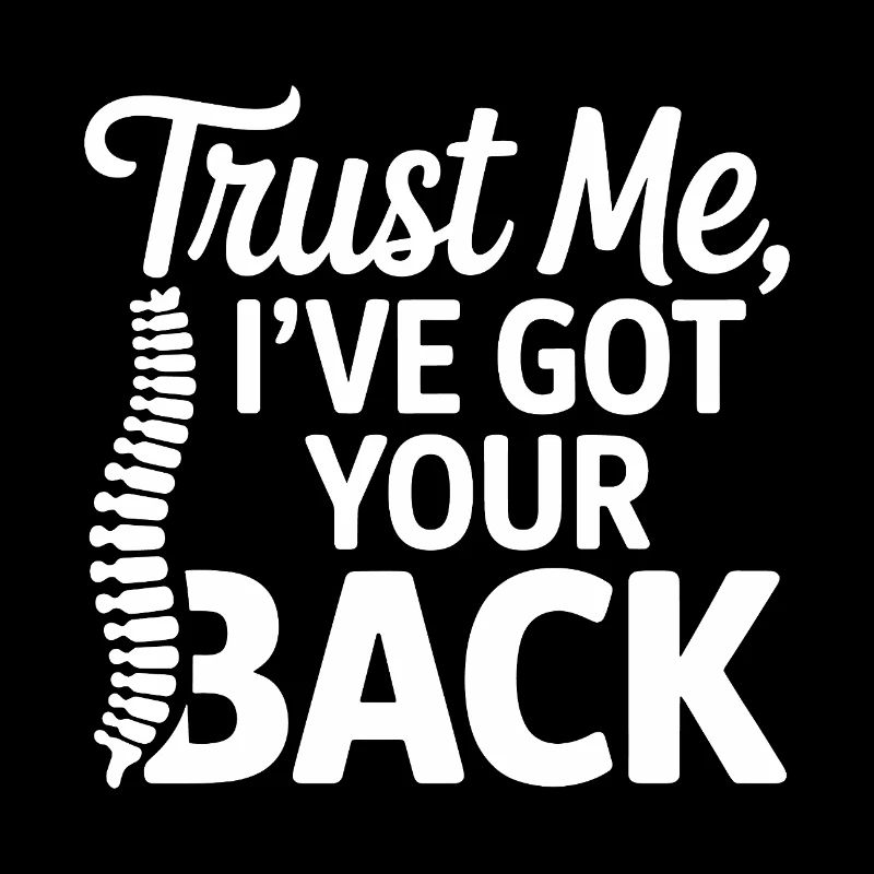 Chiropraktiker, vertrau mir, ich stehe hinter dir, Experte.