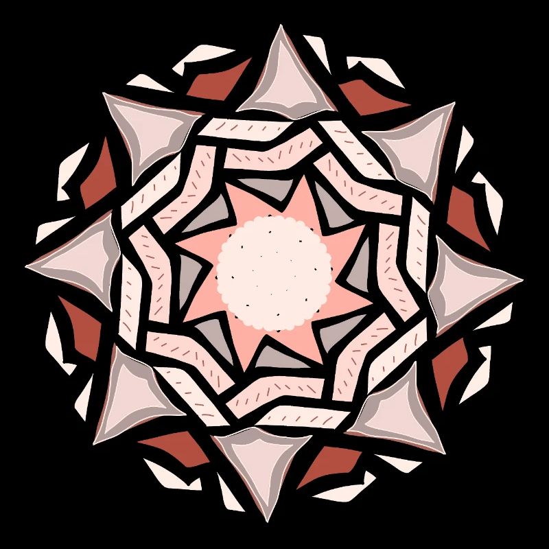 Rosa Mandala Sonne Geometrie