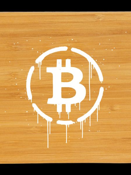 Bitcoin Logo Graffiti Crypto