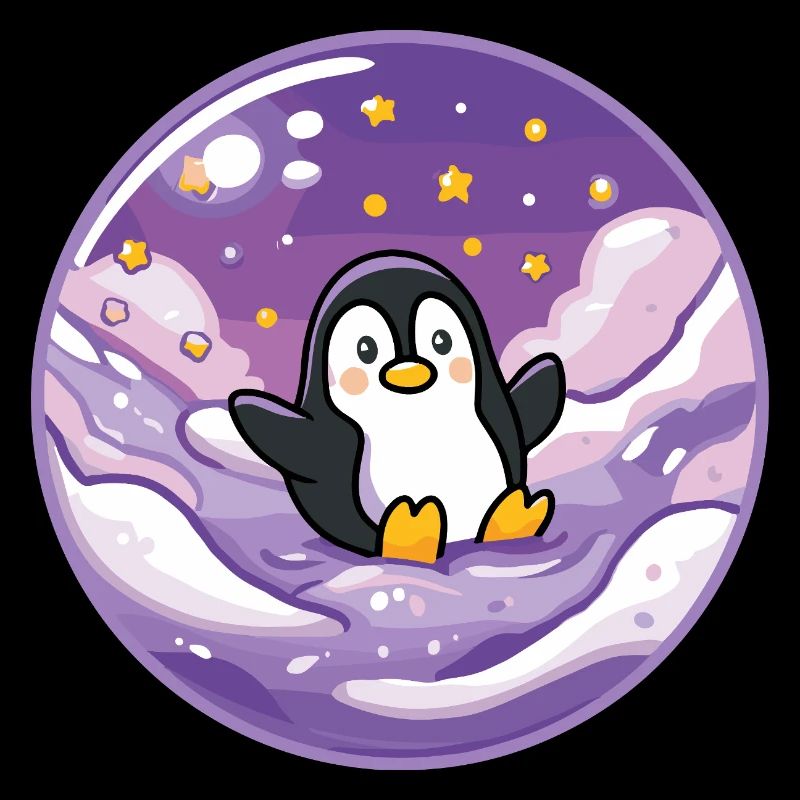 Pinguin im Eis-Universum