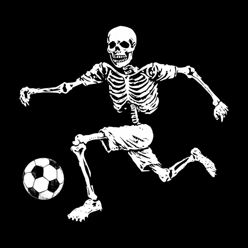 Funny Skeleton Soccer Soccer Player