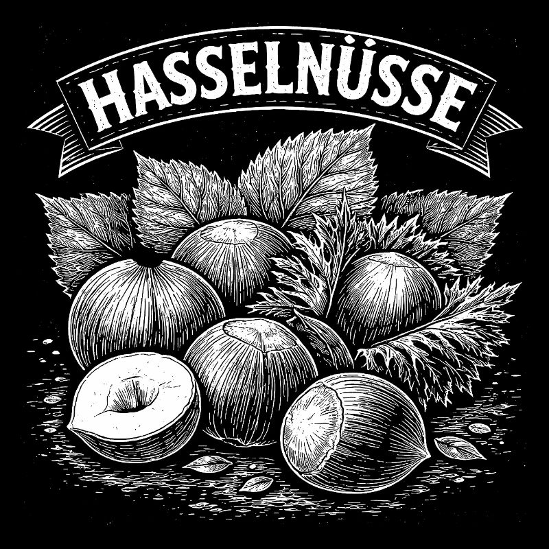 Hazelnuts Banner Illustration