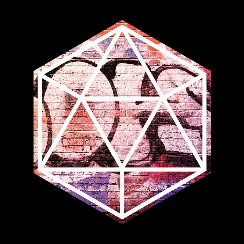 Geometrisches Graffiti-Prisma