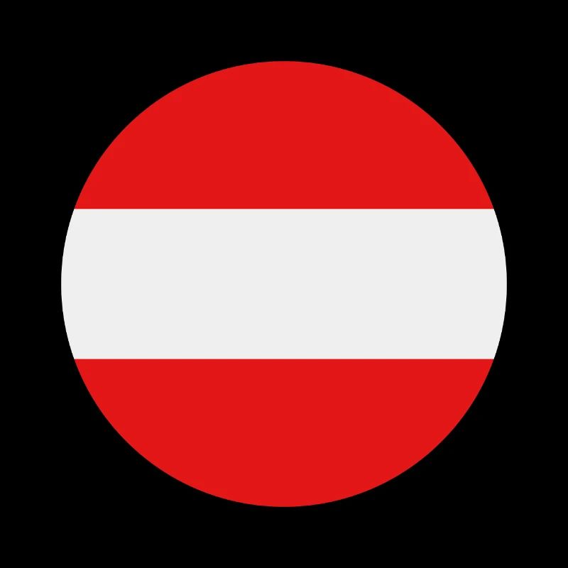Drapeau rond de l’Autriche