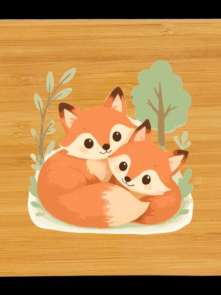 Süßes Fuchs Pärchen im Wald