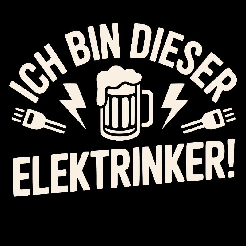 Je suis ce motif Elektrinker – Bière drôle