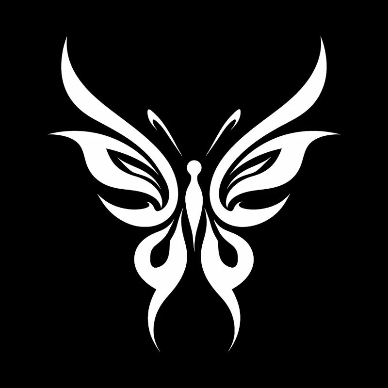 Discreet tattoo butterfly motif