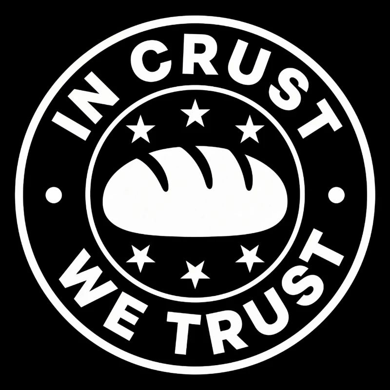 In Crust We Trust Bread Logo