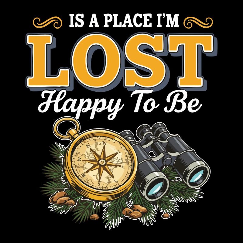 Lost Happy To Be Compass Hike Binoculars