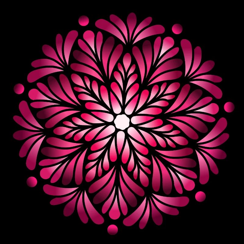 Mandala Rose Lumineux