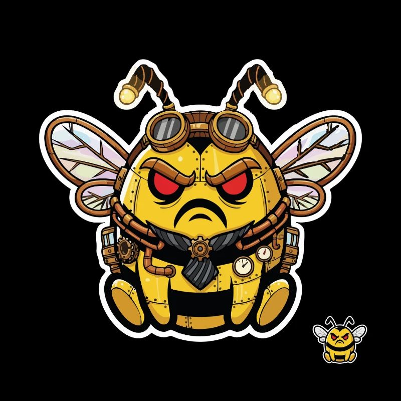 Bionic Edgy Steampunk Cyborg Bee