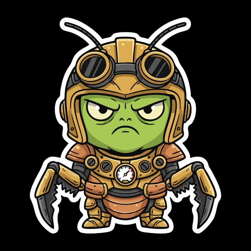 Locust Engineer Steampunk Rüstungsmessing