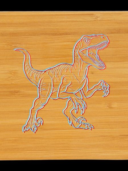 Neon Dinosaur 3D Skeleton