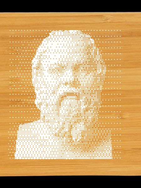 Socrates Halftone Portrait.