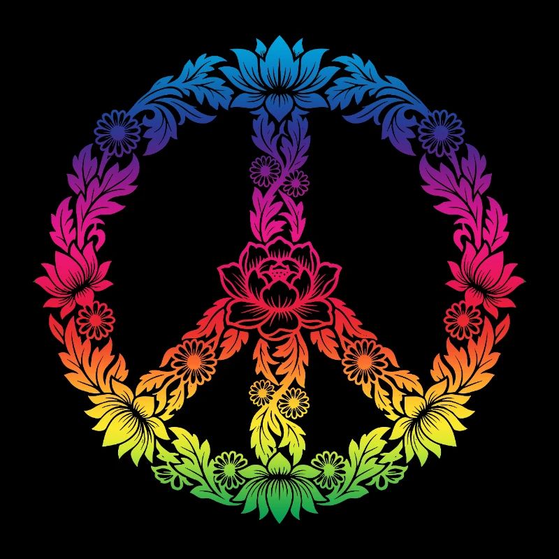 Peace Sign Floral Boho Style