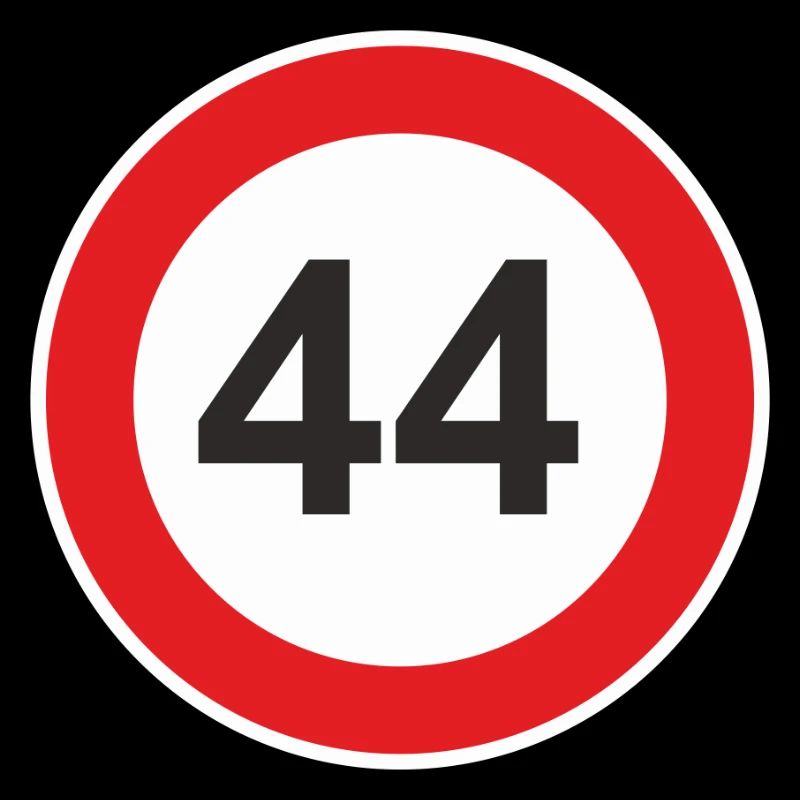 44 vierundvierzig Geburtstag Tempolimit