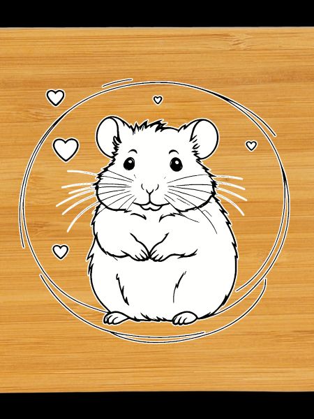 Heart hamster in a circle